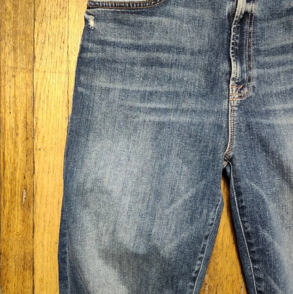Mother Blue Denim Jeans NWT Medium Wash The Insider Crop Step Chew Women's 33 - Picture 3 of 16